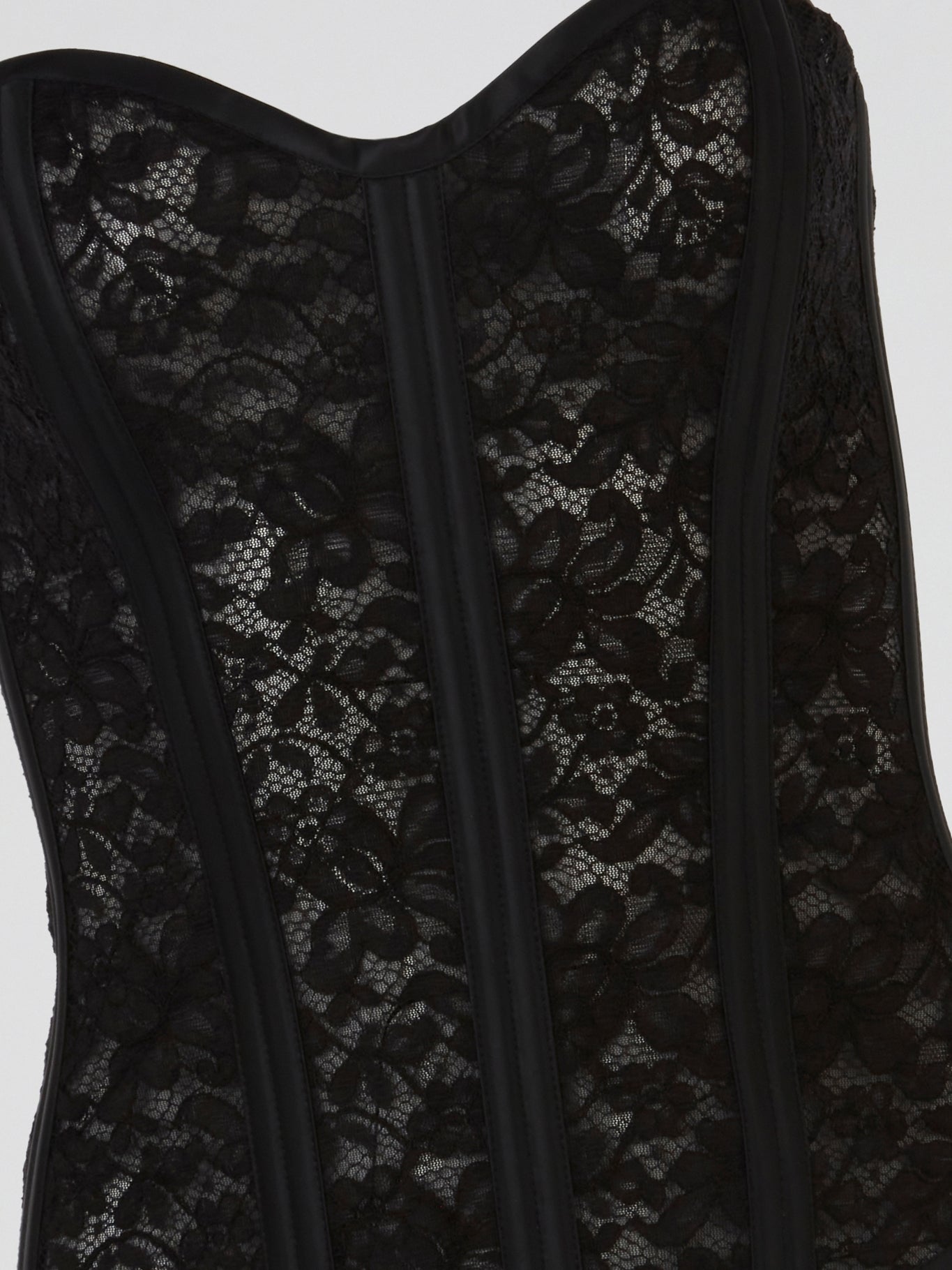 Black Midnight Lace-Up Bustier Corset