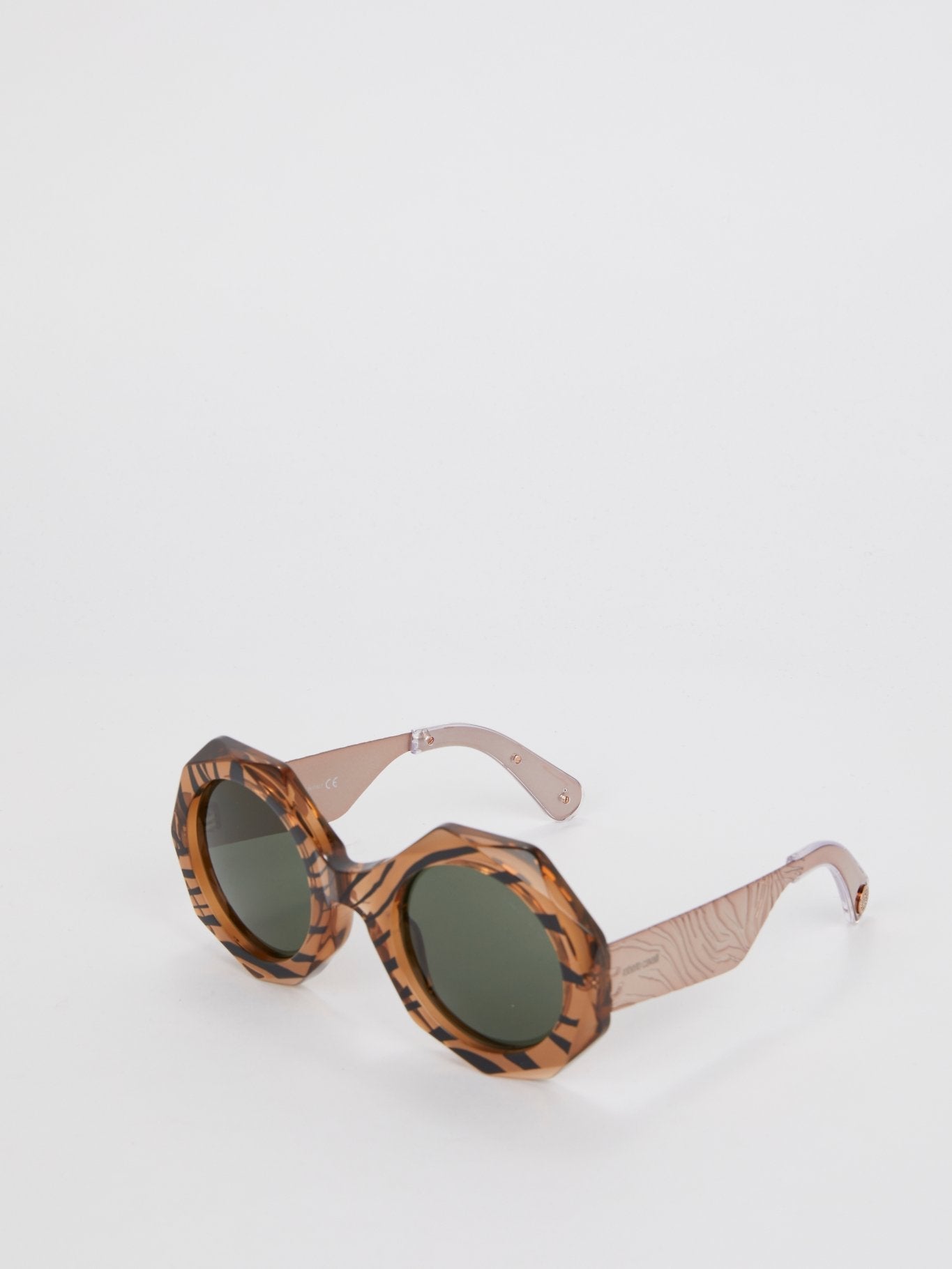 Geometric Tiger Print Sunglasses