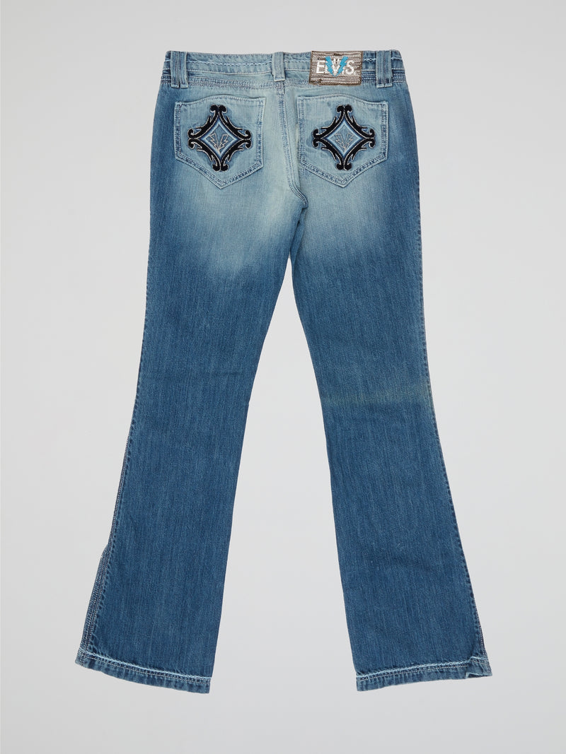 Vintage Wash Bootcut Jeans