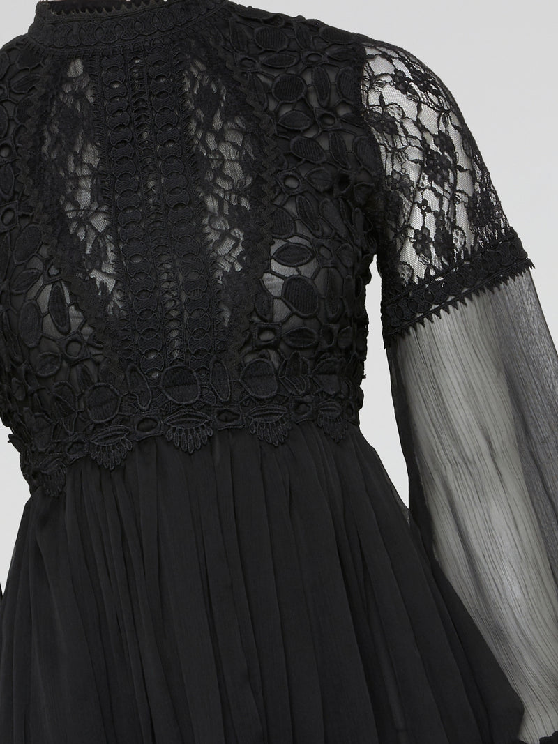 Black Reverie Lace Dress