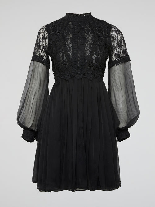 Black Reverie Lace Dress