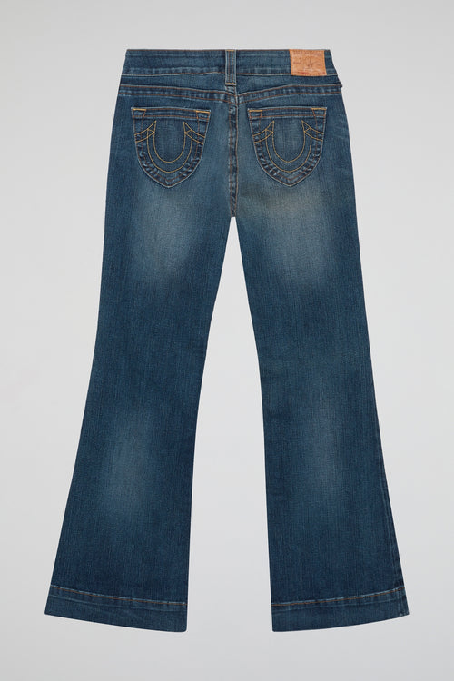 Dark Blue Flared Heritage Jeans