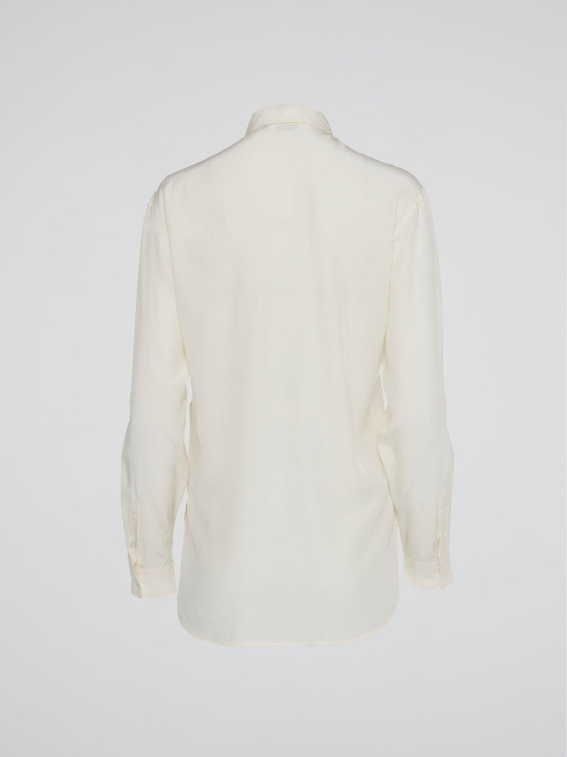 White Cut-Out Detail Shirt