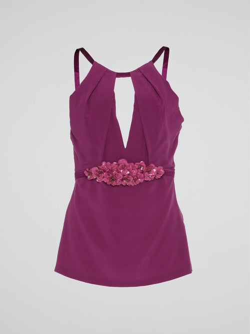 Purple Keyhole Top