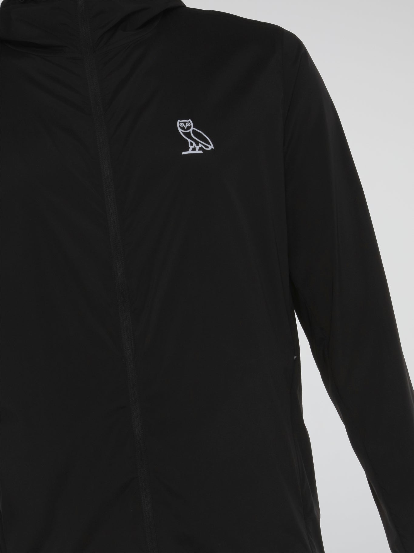 Black Classic Logo Hooded Running Jacket