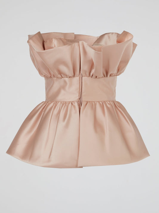Pink Blush Structured Peplum Top