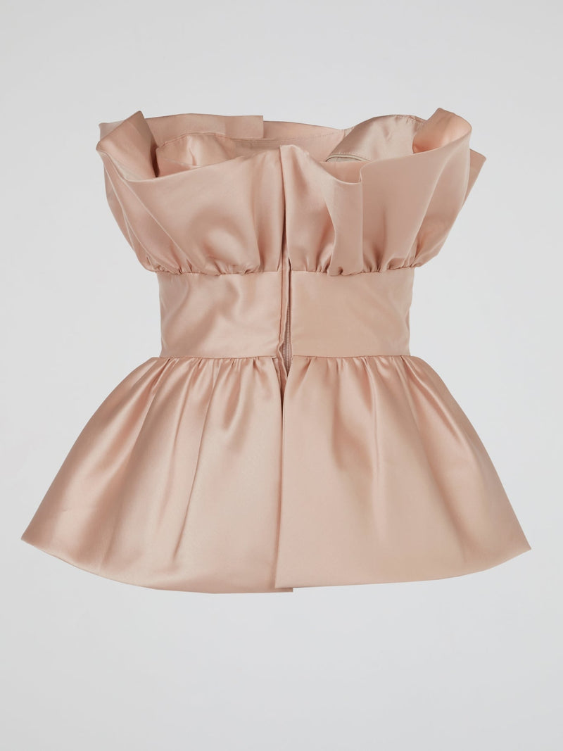 Pink Blush Structured Peplum Top