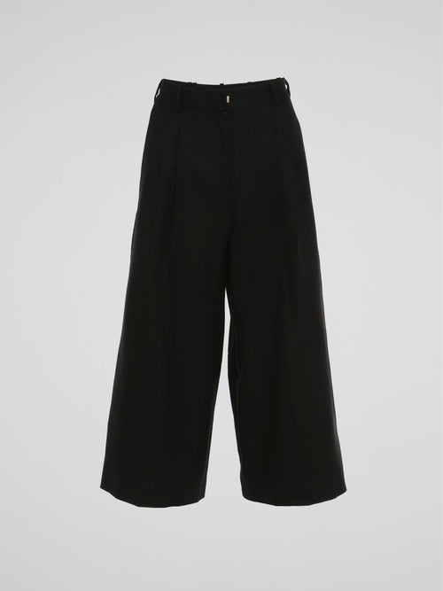 Black Pleated Culottes