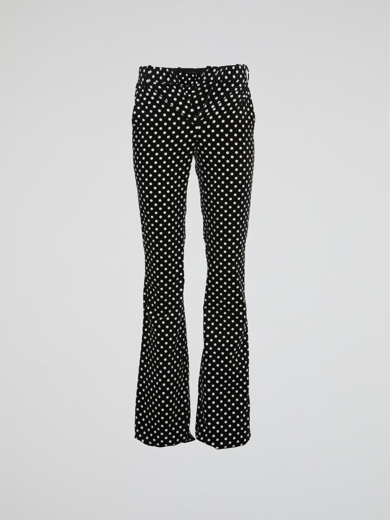 Polka Dot Flared Pants