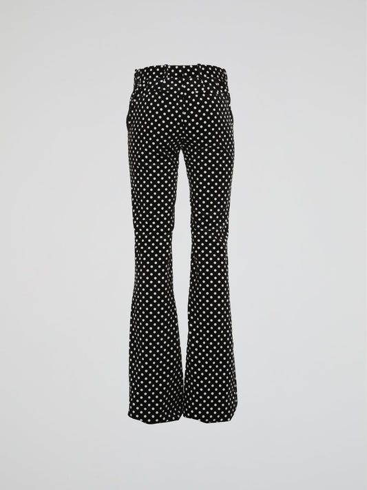 Polka Dot Flared Pants