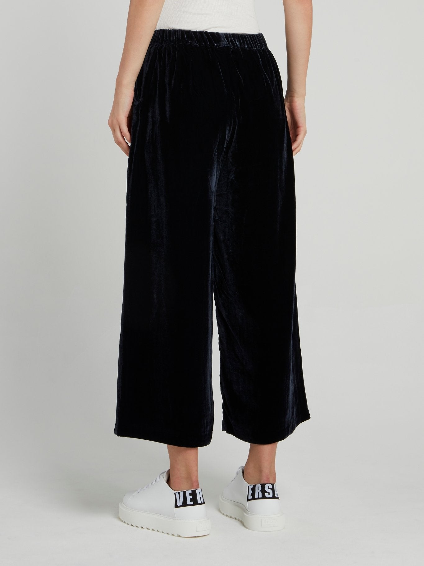 Navy Velvet Culottes