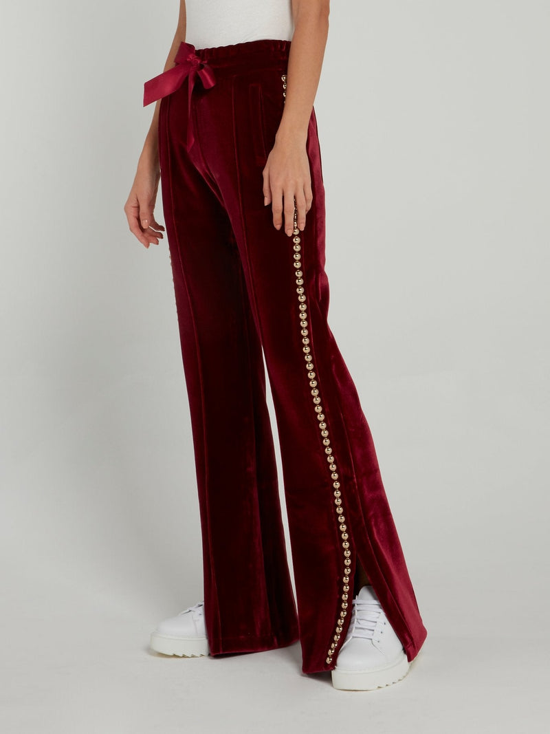 Miss Plein Sky Burgundy Jogging Trousers