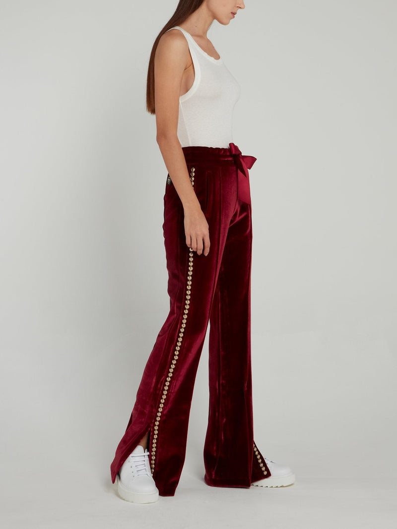 Miss Plein Sky Burgundy Jogging Trousers