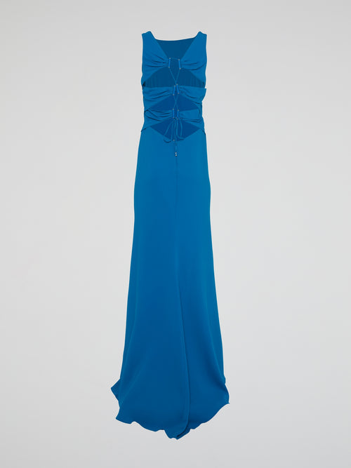 Channel your inner goddess with this stunning Blue Lace Up Maxi Dress by Roberto Cavalli, designed to turn heads and make a statement wherever you go. The elegant lace detail and flattering silhouette are perfect for any special occasion, adding a touch of luxury to your wardrobe. Stand out from the crowd in this timeless piece that is sure to make you feel confident and beautiful.