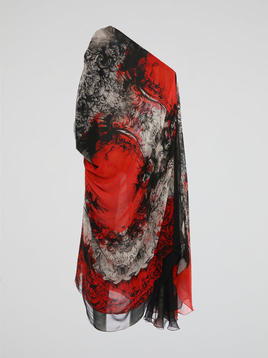 Step into the realm of high fashion with this captivating Printed Asymmetrical Chiffon Dress by Roberto Cavalli. Designed to make heads turn, its vibrant blend of colors and bold patterns create a unique and mesmerizing silhouette. Crafted with delicate chiffon fabric, this dress effortlessly showcases elegance, glamour, and an untamed sense of adventure.