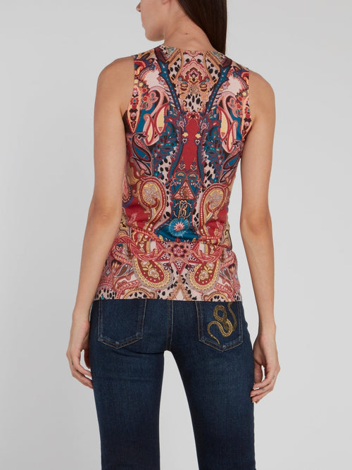 Paisley Print Tank Top