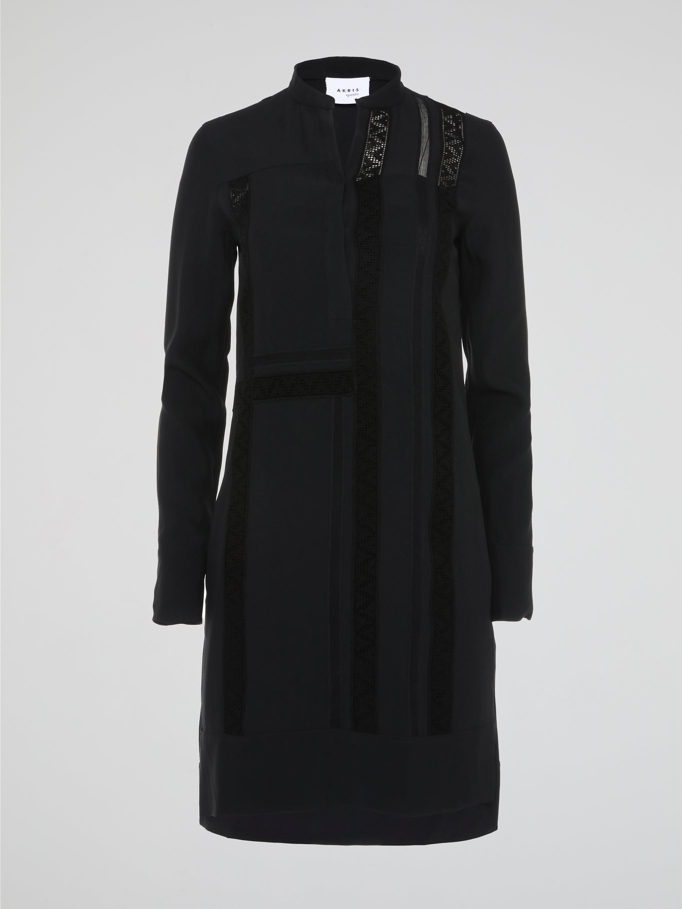 Unleash your inner fashion maven with our Black Embellished Shirt Dress by Akris Punto. This captivating dress fuses sophistication and edge, featuring intricate embellishments that add a touch of glamour to your ensemble. Its timeless silhouette ensures that you'll make a lasting impression at any event, making it a must-have for the style-conscious woman.