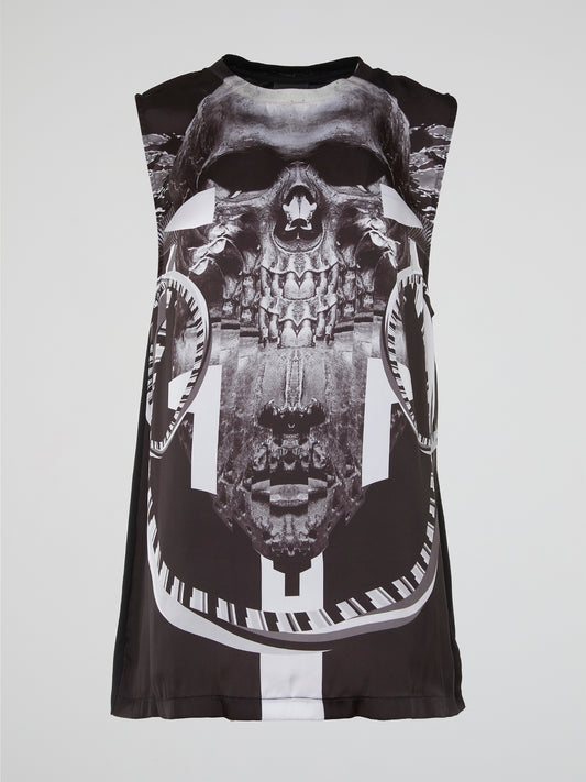 Embrace your rebellious side with the Skull Print Sleeveless Dress by Marcelo Burlon Milan. This edgy and daring dress features a captivating skull motif that exudes confidence and attitude. The sleeveless design adds a touch of femininity and versatility, making it the perfect statement piece to rock at any event or occasion.