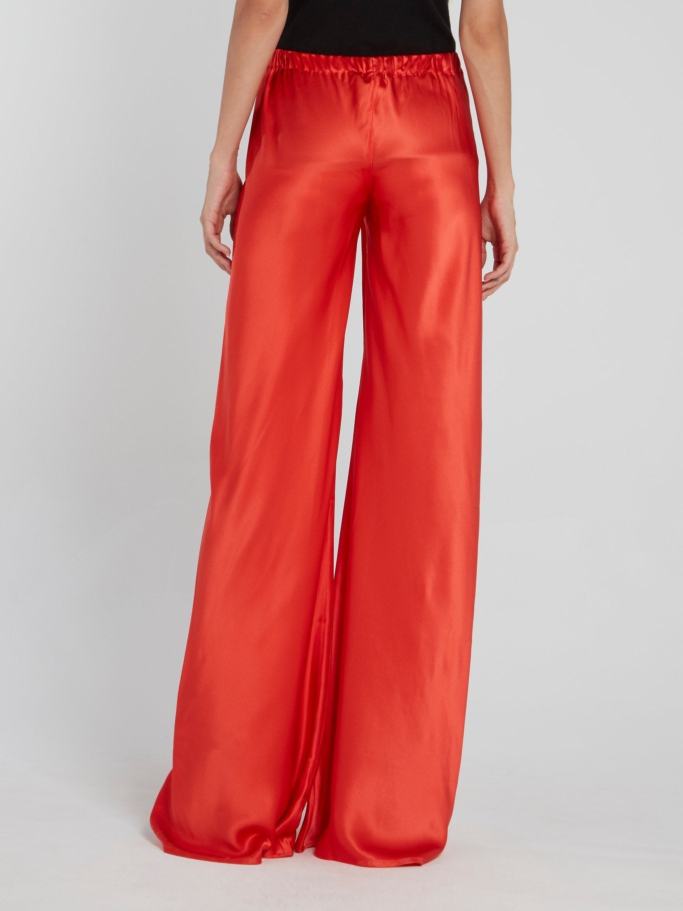 Red Satin Maxi Pants