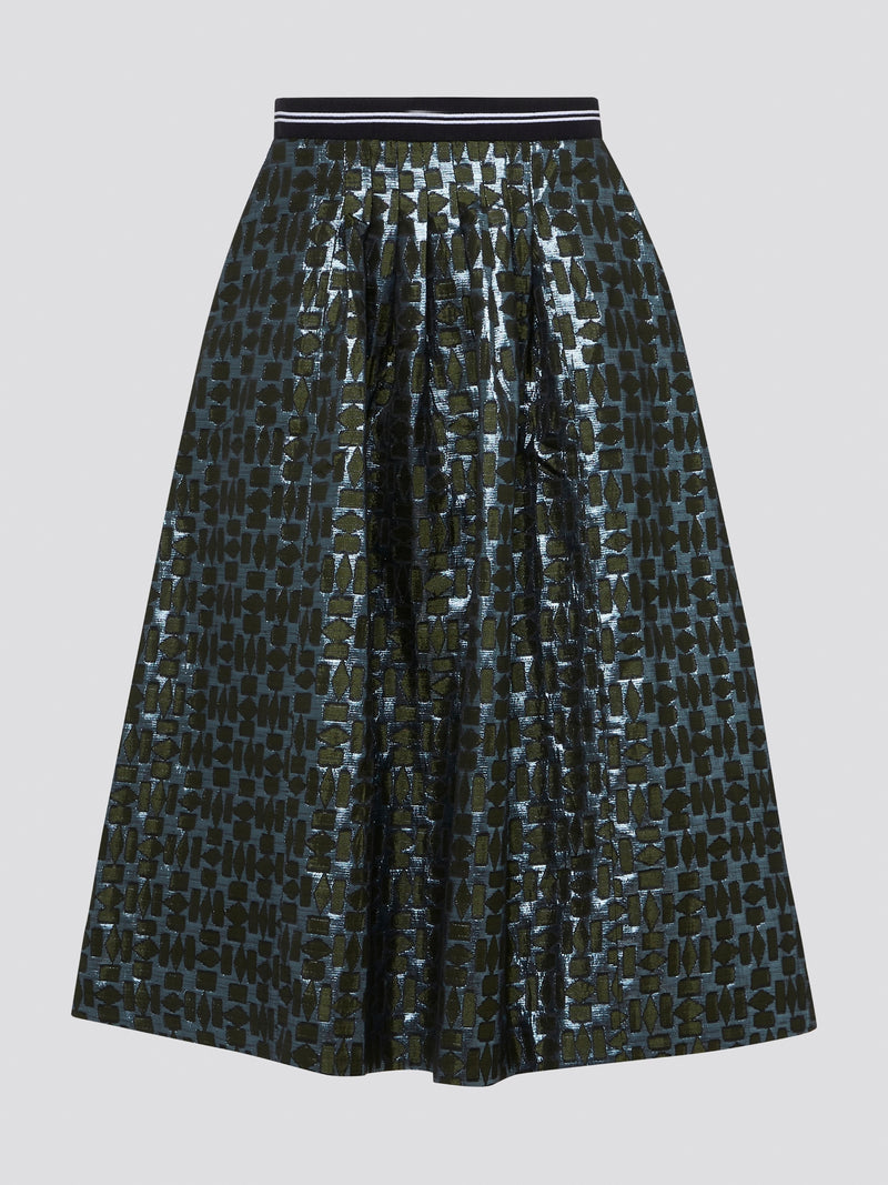 Elevate your wardrobe with the Markus Lupfer Geometric Print Midi Skirt, a modern statement piece that combines bold patterns with sleek design. Crafted from high-quality materials, this skirt drapes beautifully and effortlessly flatters your silhouette. Perfect for adding a pop of geometric flair to any outfit, this skirt is a must-have for the fashion-forward individual.