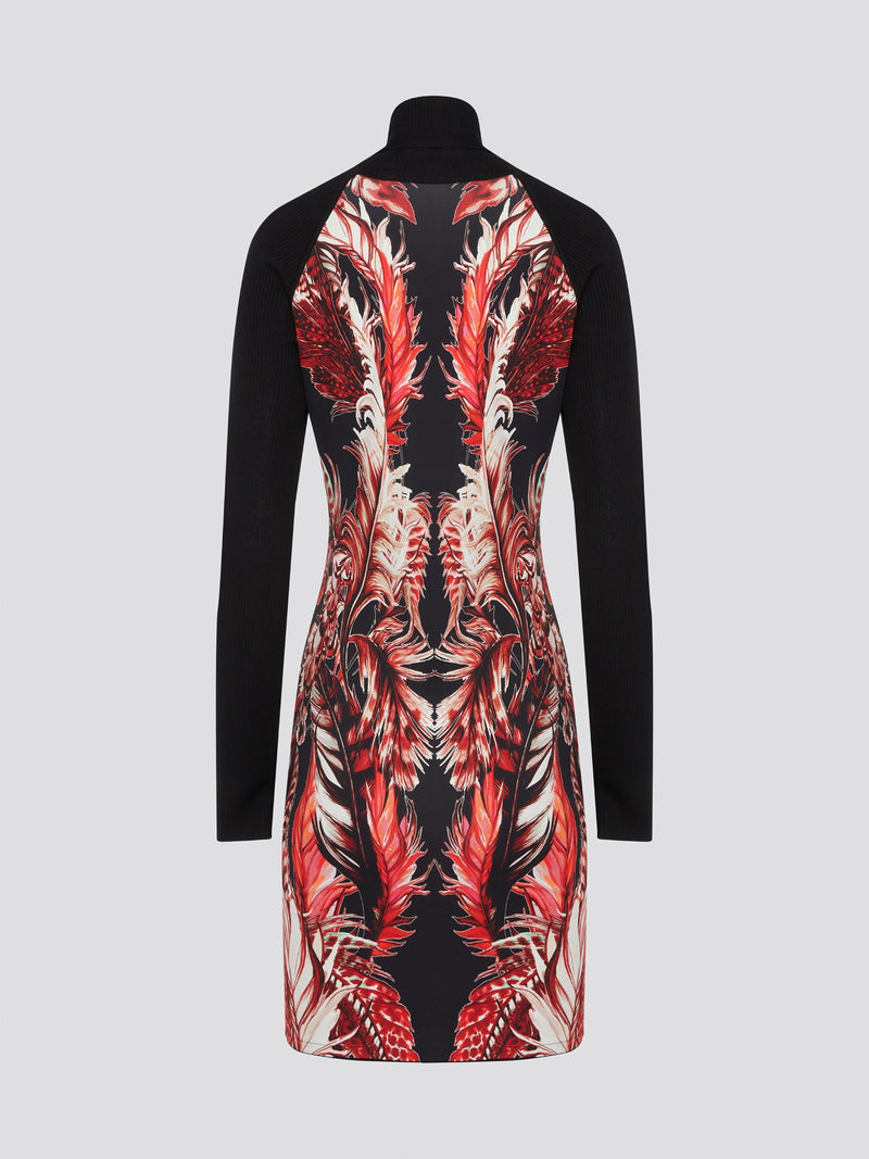 Elevate your wardrobe with the timeless sophistication of this Roberto Cavalli Printed Turtleneck Dress. Perfect for any occasion, this dress features a striking print that exudes luxury and style. With its figure-flattering silhouette and elegant turtleneck design, you'll turn heads wherever you go in this must-have piece.