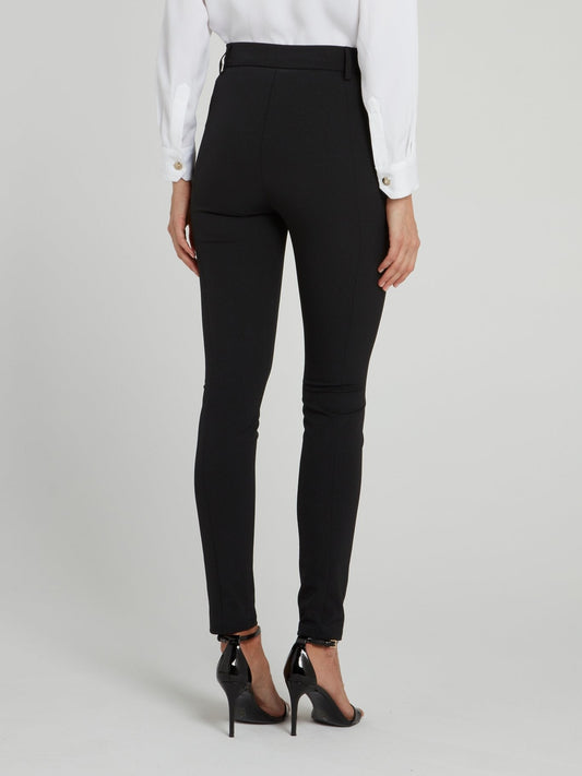 Black Zip Up Trousers