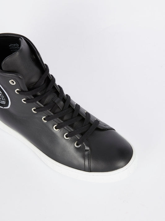 Black Monogram High Top Sneakers