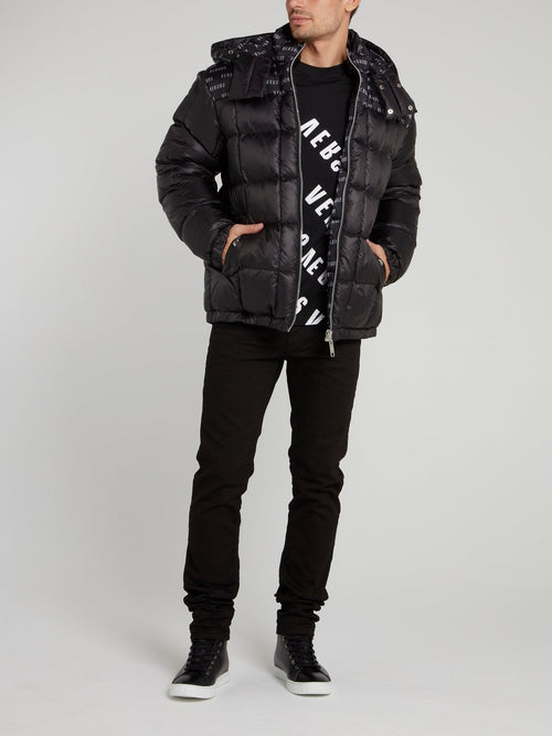 Monogram Print Puffer Jacket