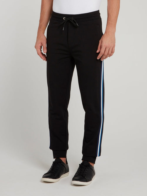 Black Side Stripe Fleece Pants