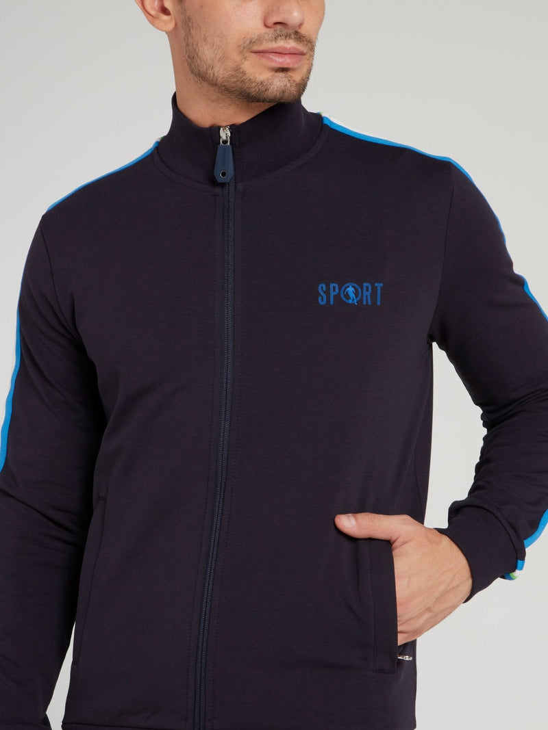 Navy Sport Logo Jacket