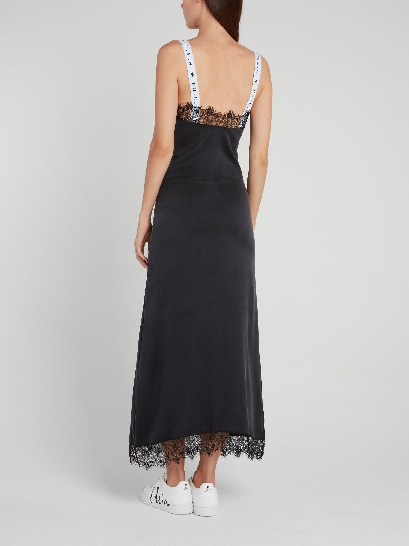 Lace Edge Logo Strap Dress