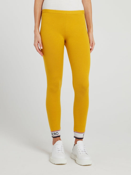 Mustard Yellow Knitted Leggings