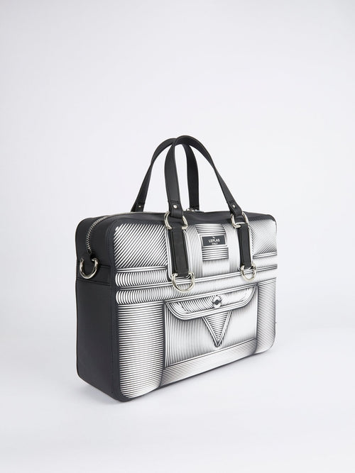 Black and White Nikandros Optical Duffle Bag