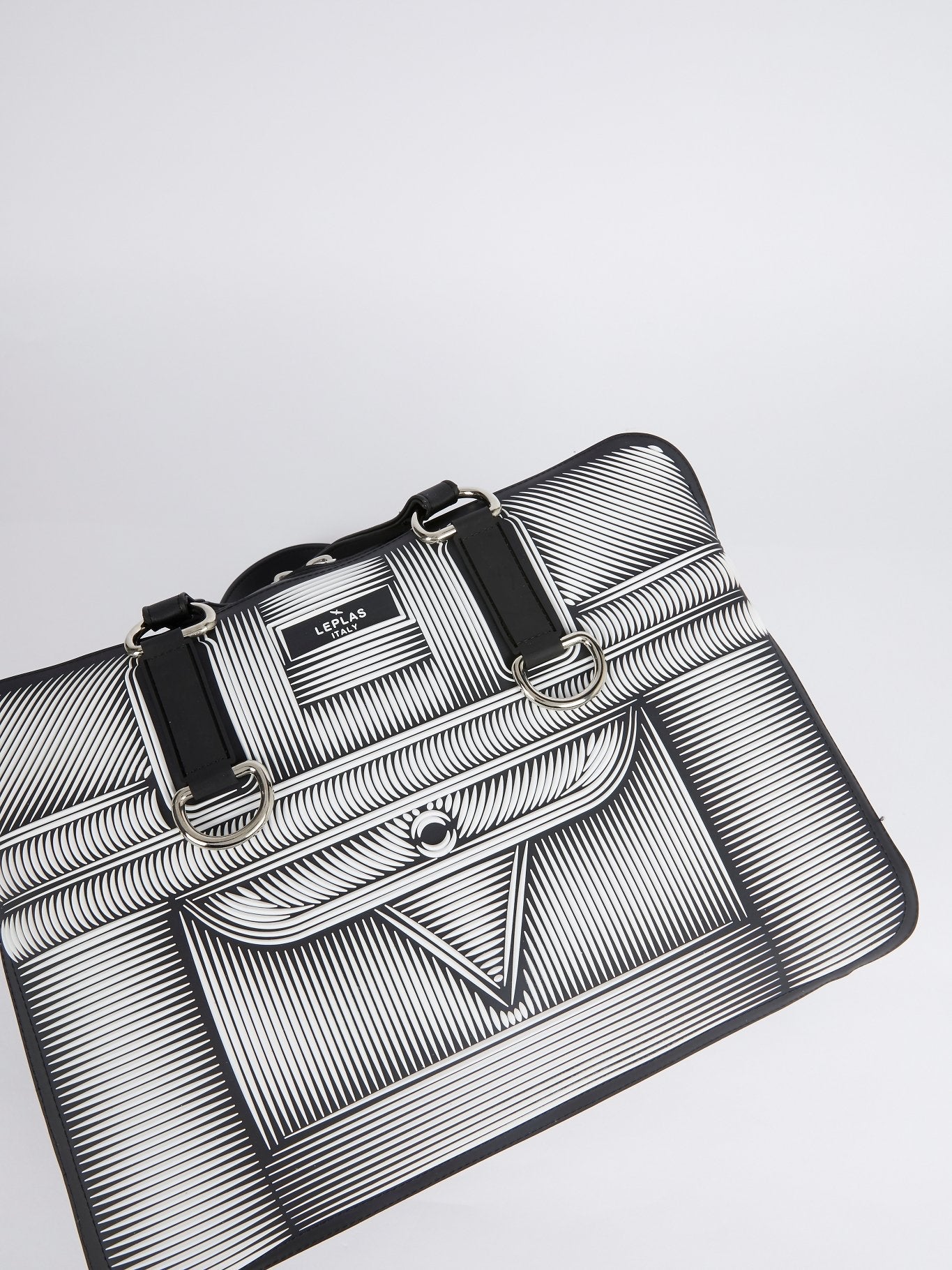 Black and White Nikandros Optical Duffle Bag