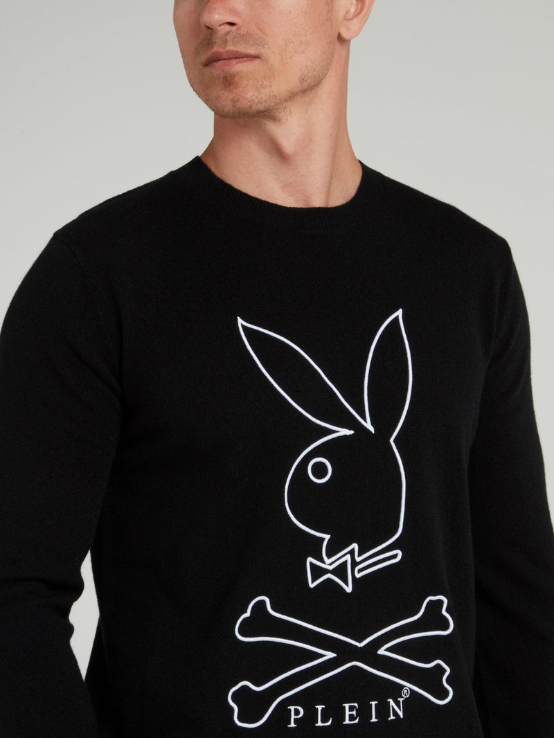 Playboy Black Crewneck Pullover