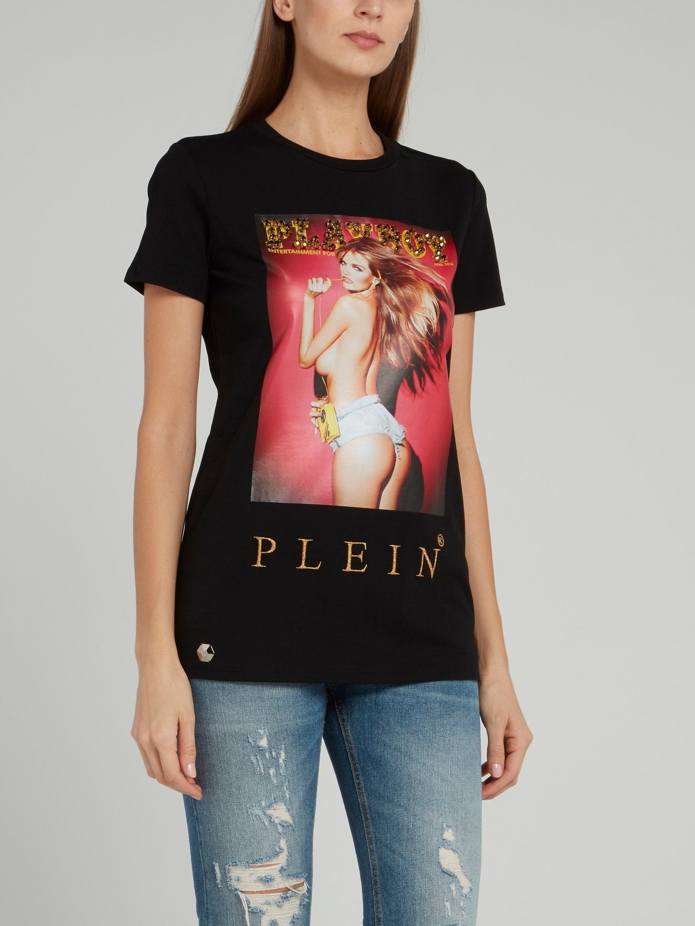 Black Playboy Print T-Shirt