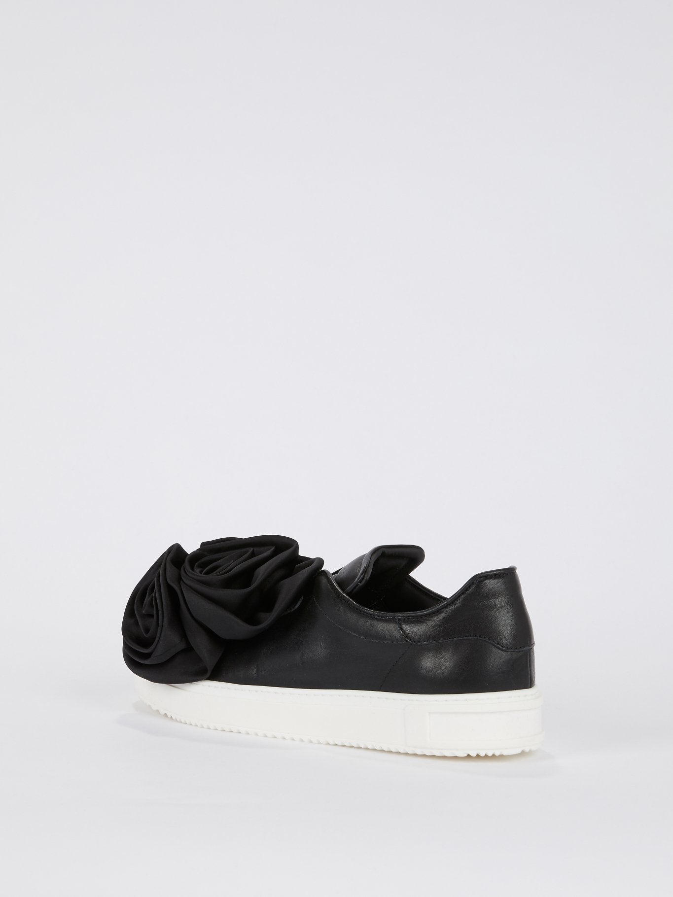 Black Rose Slip On Sneakers