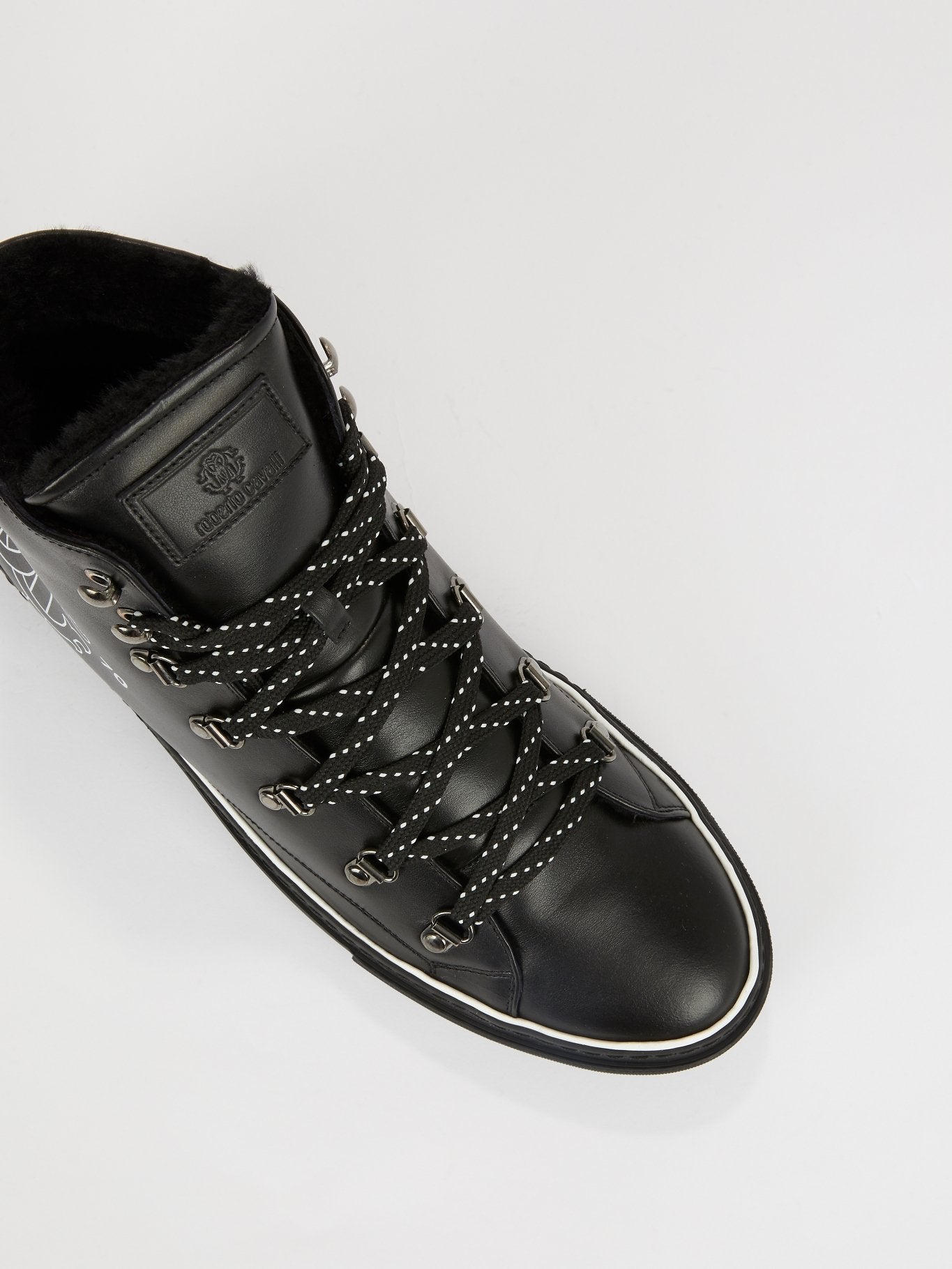 Black Logo High Top Sneakers