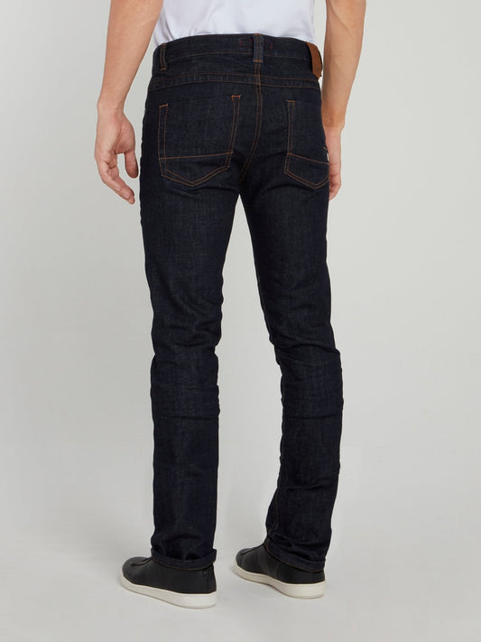 Straight Fit Denim Trousers