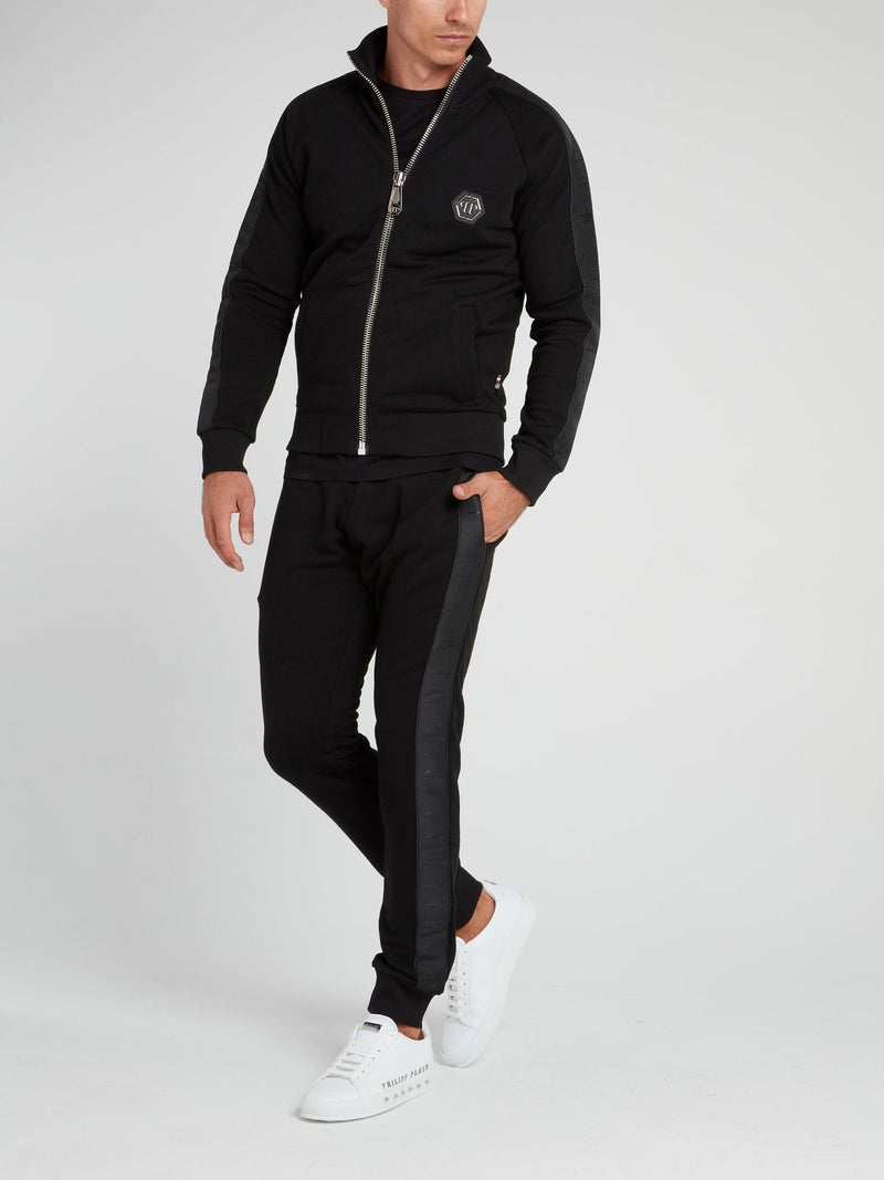 Black Logo Side Stripe Jogging Trousers