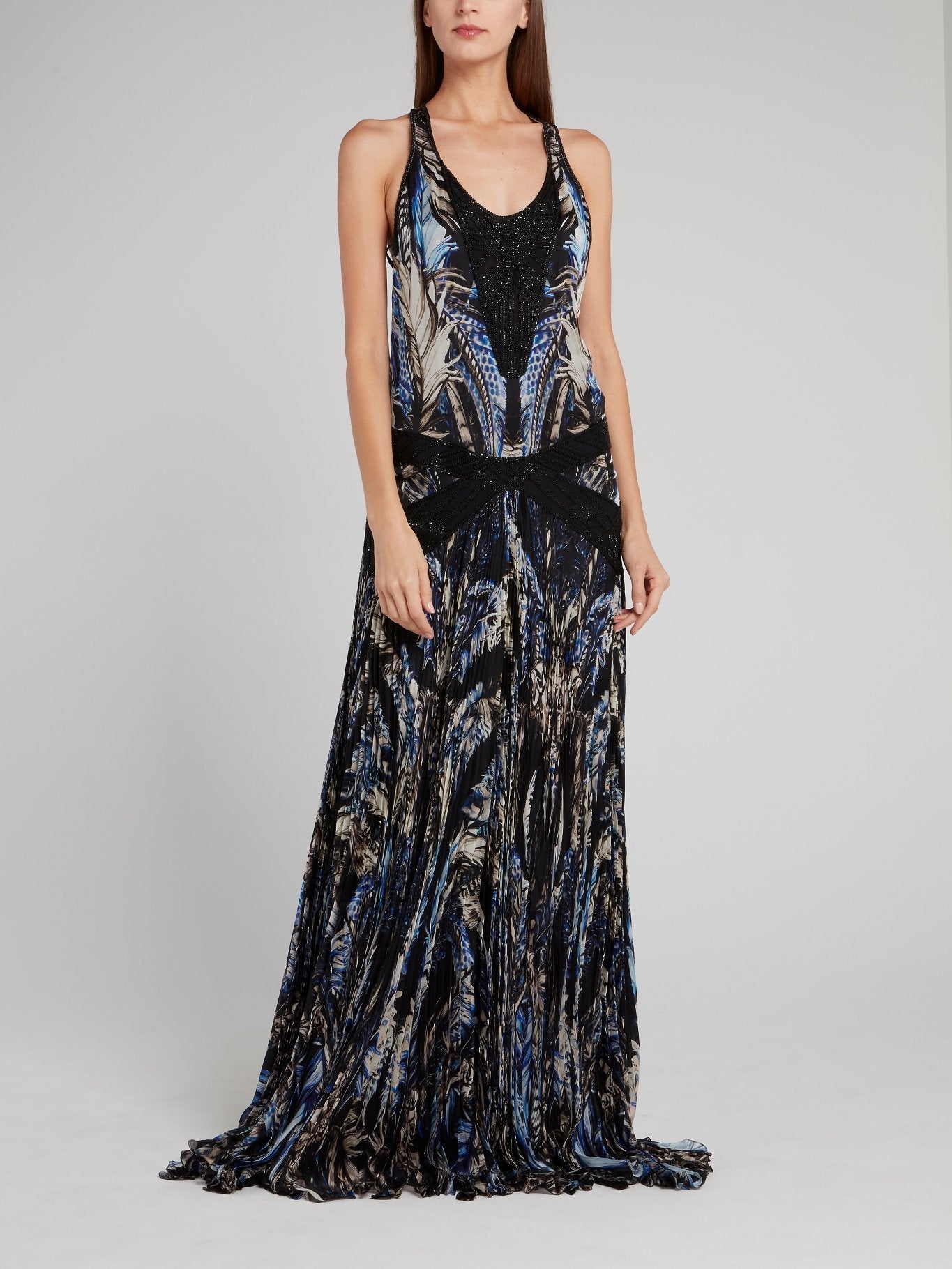 Beadwork Racerback Maxi Dress