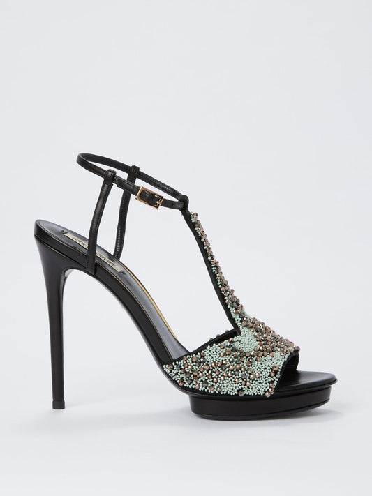 Beadwork High Heel Sandals