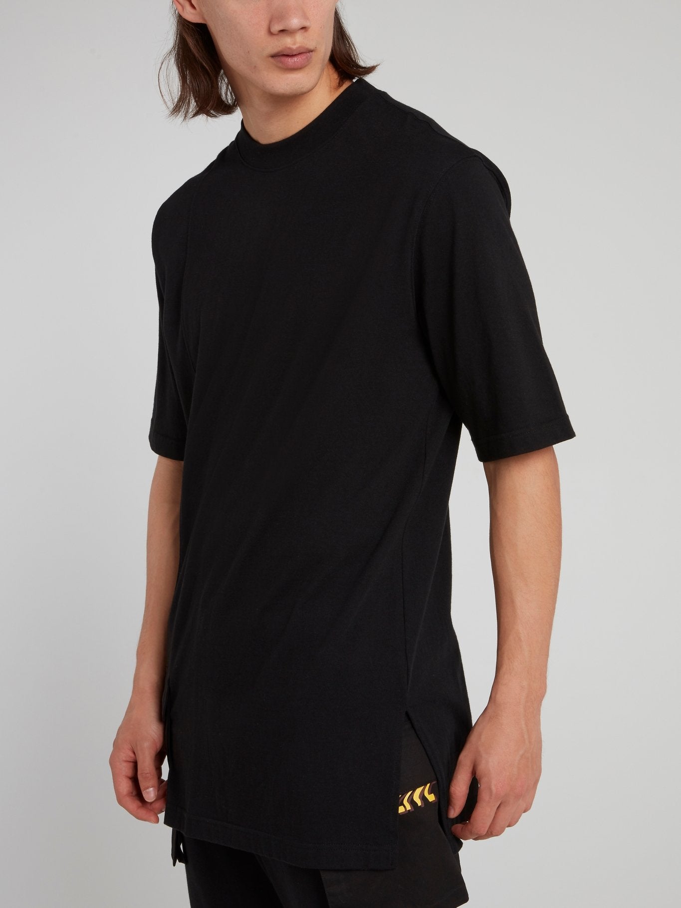 Black Front Pocket Short Sleeve Shirt