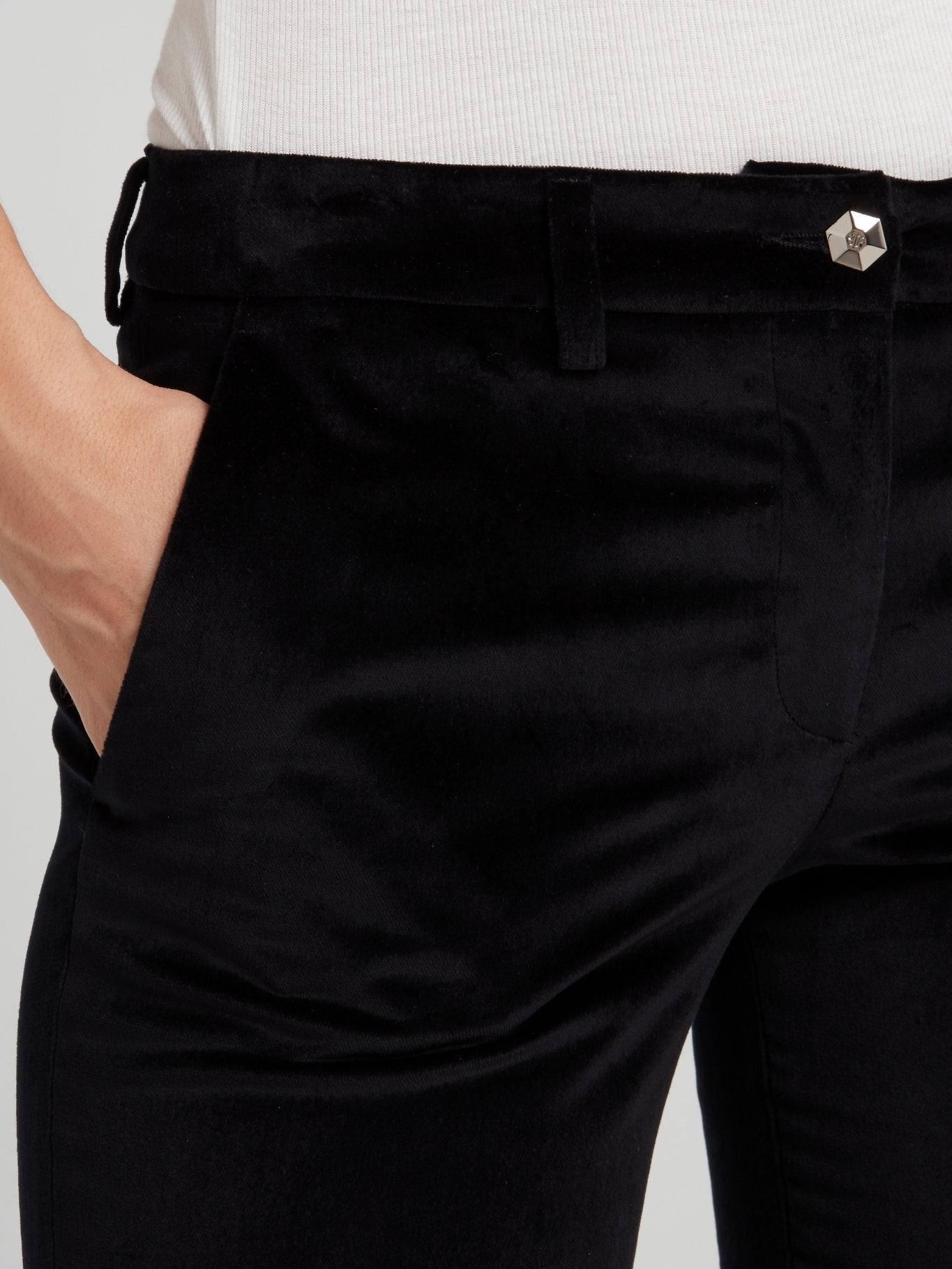 Black Velvet Skinny Trousers