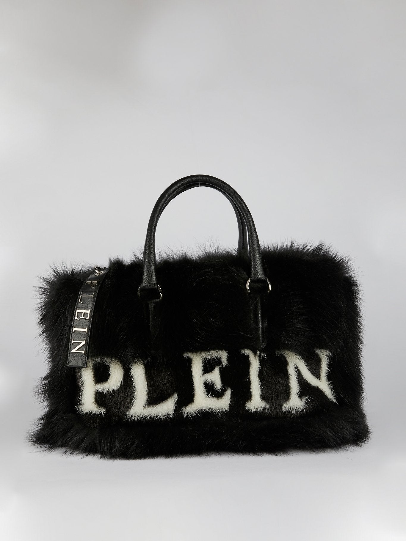 Black Fur Travel Bag