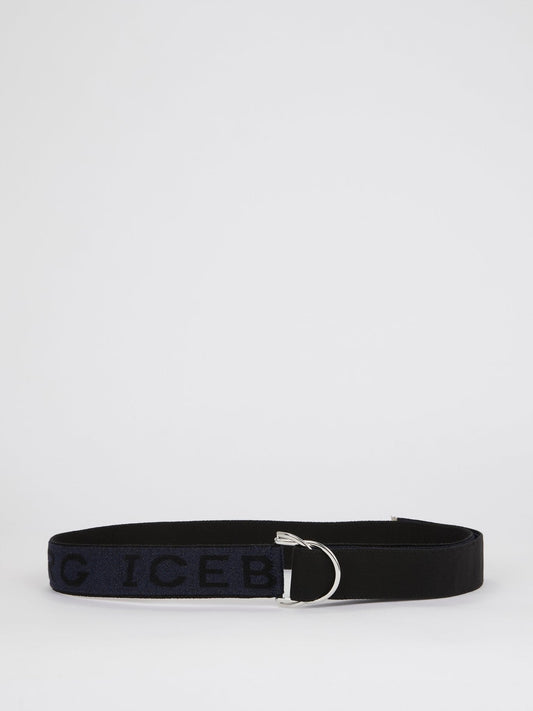 Grey Logo Strap Belt