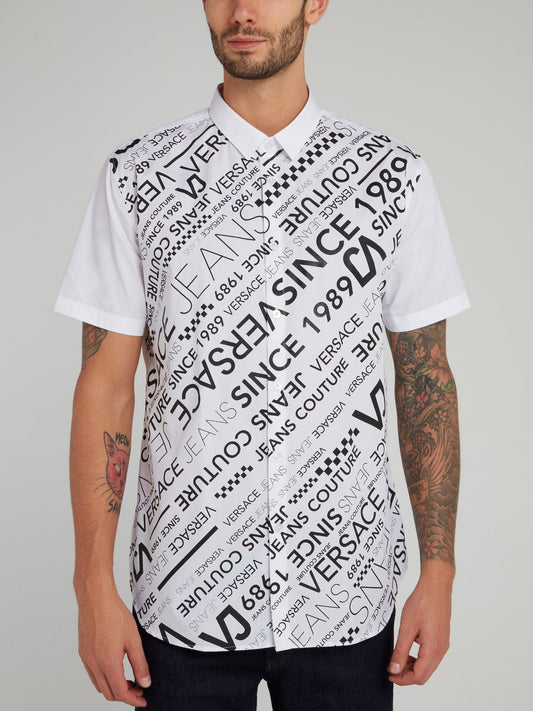 White Logo Short Sleeve Shirt