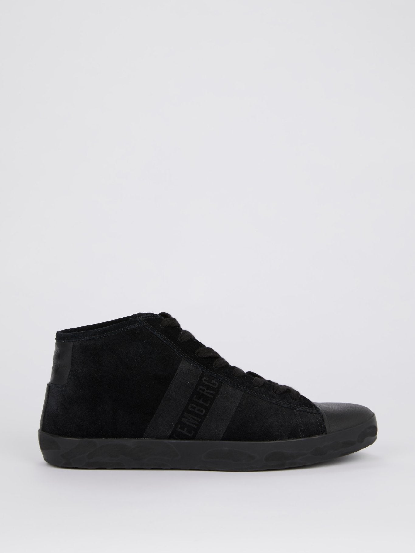 Black High Top Suede Sneakers