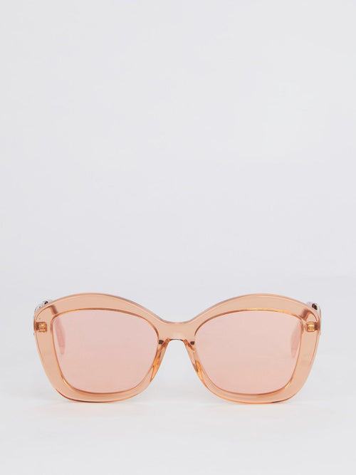 Pink Square Framed Sunglasses