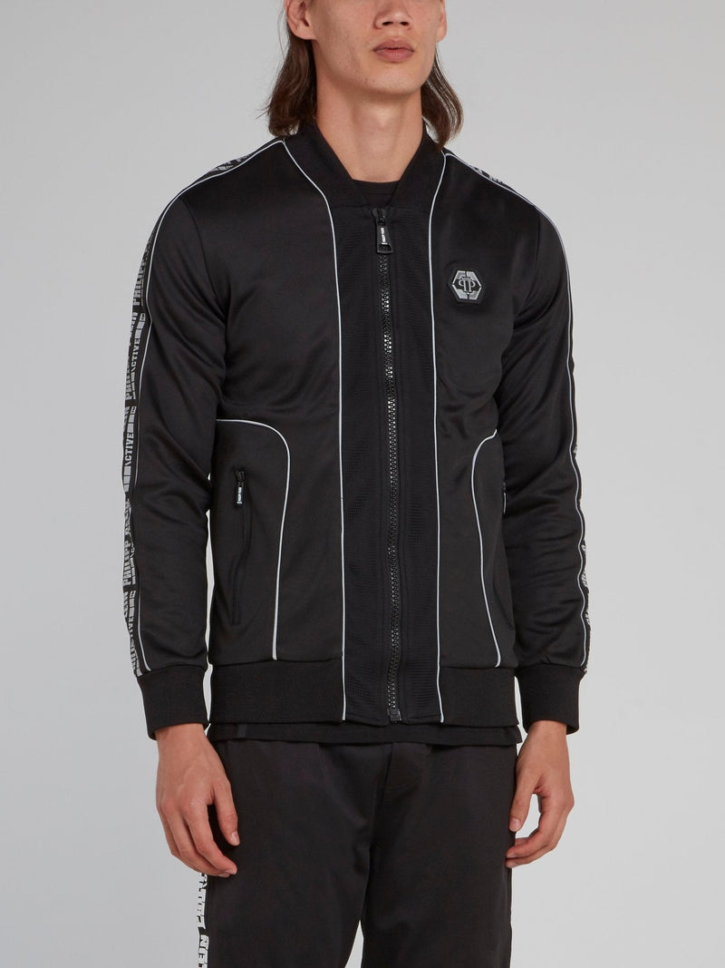 Geometric Logo Sleeve Jogging Jacket